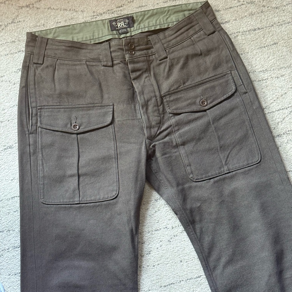 RRL Double RL Dark Brown Cargo Pants 34/32 - Picture 2 of 9
